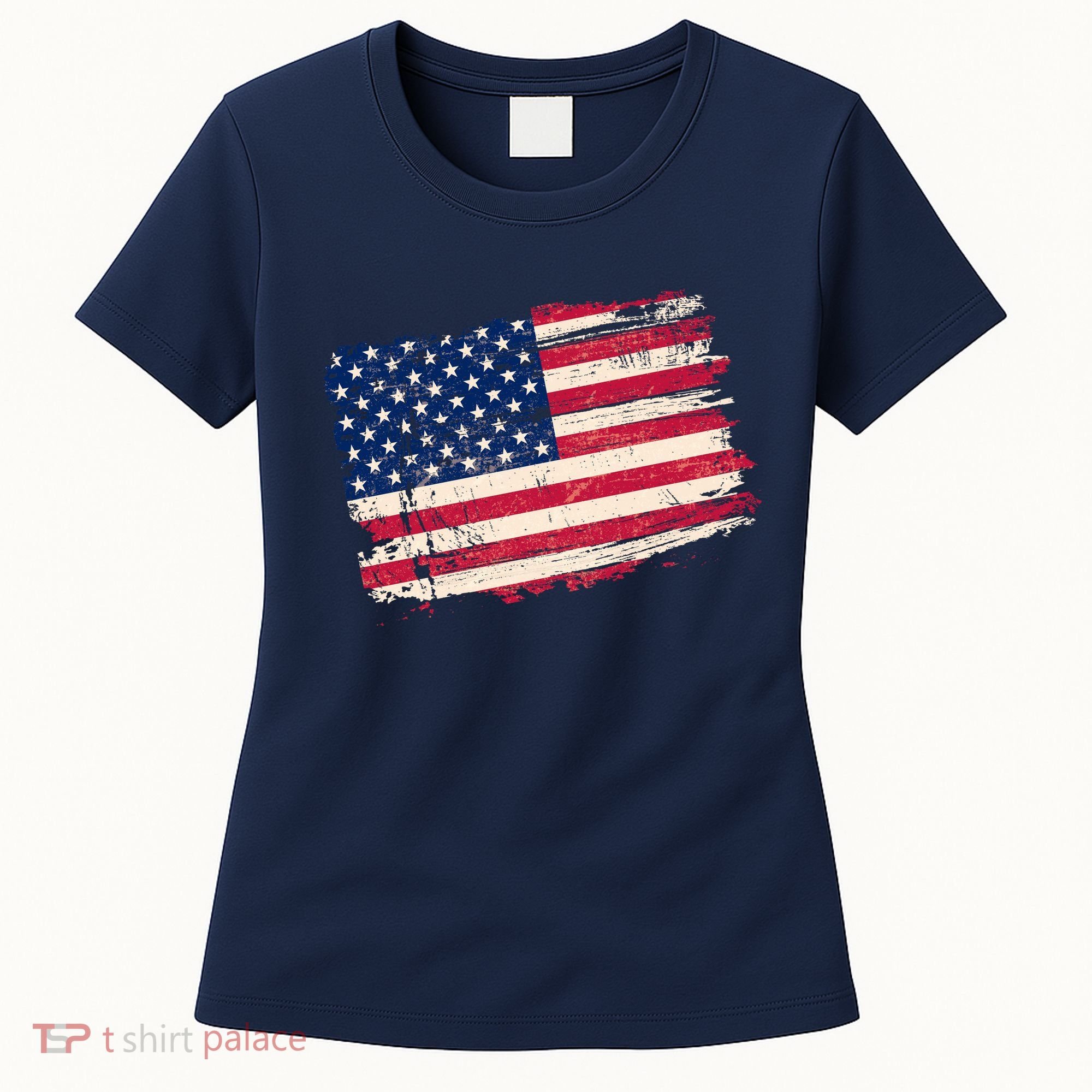 Distressed American US Flag Women's T-Shirt