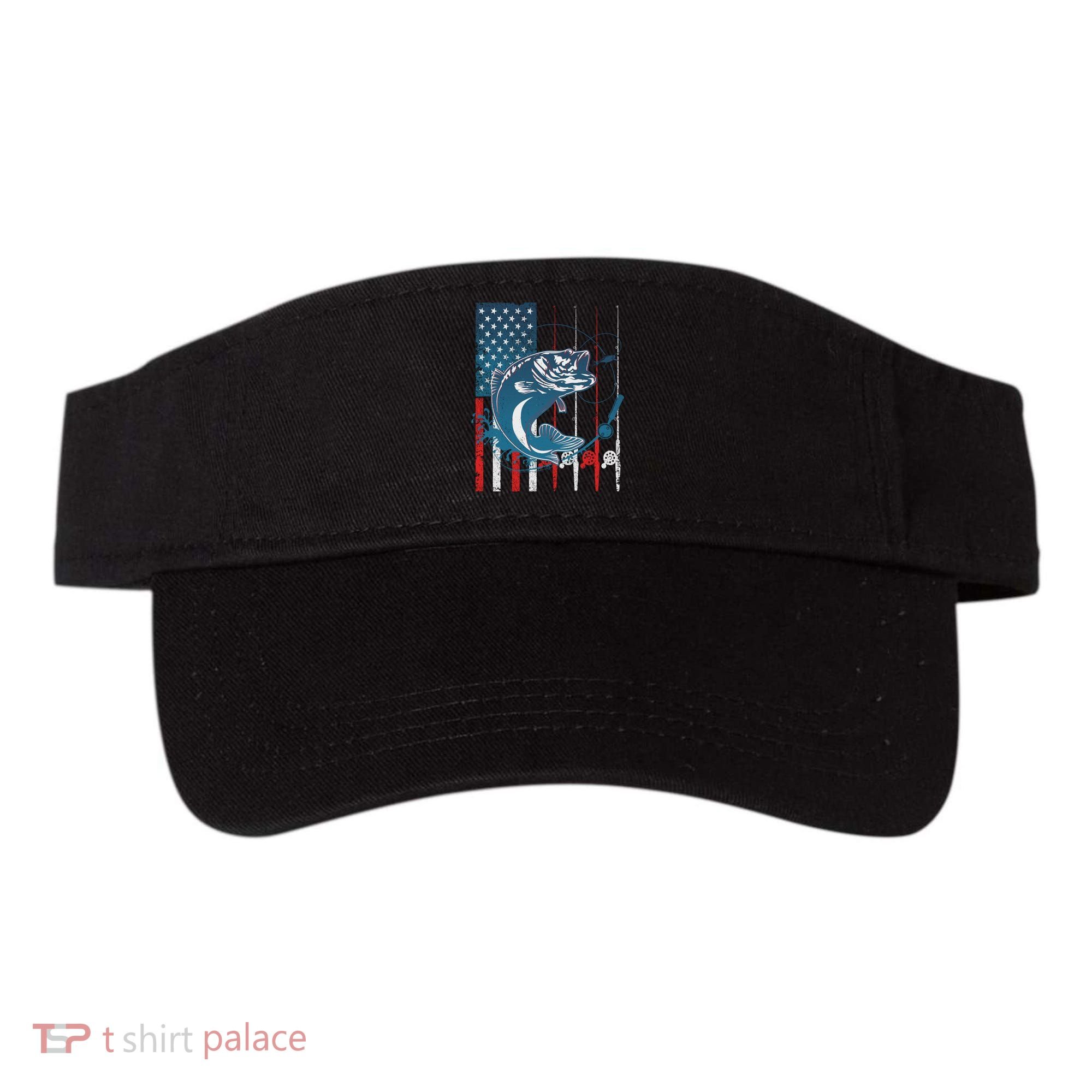 Distressed American USA Flag Bass Fishing Visor