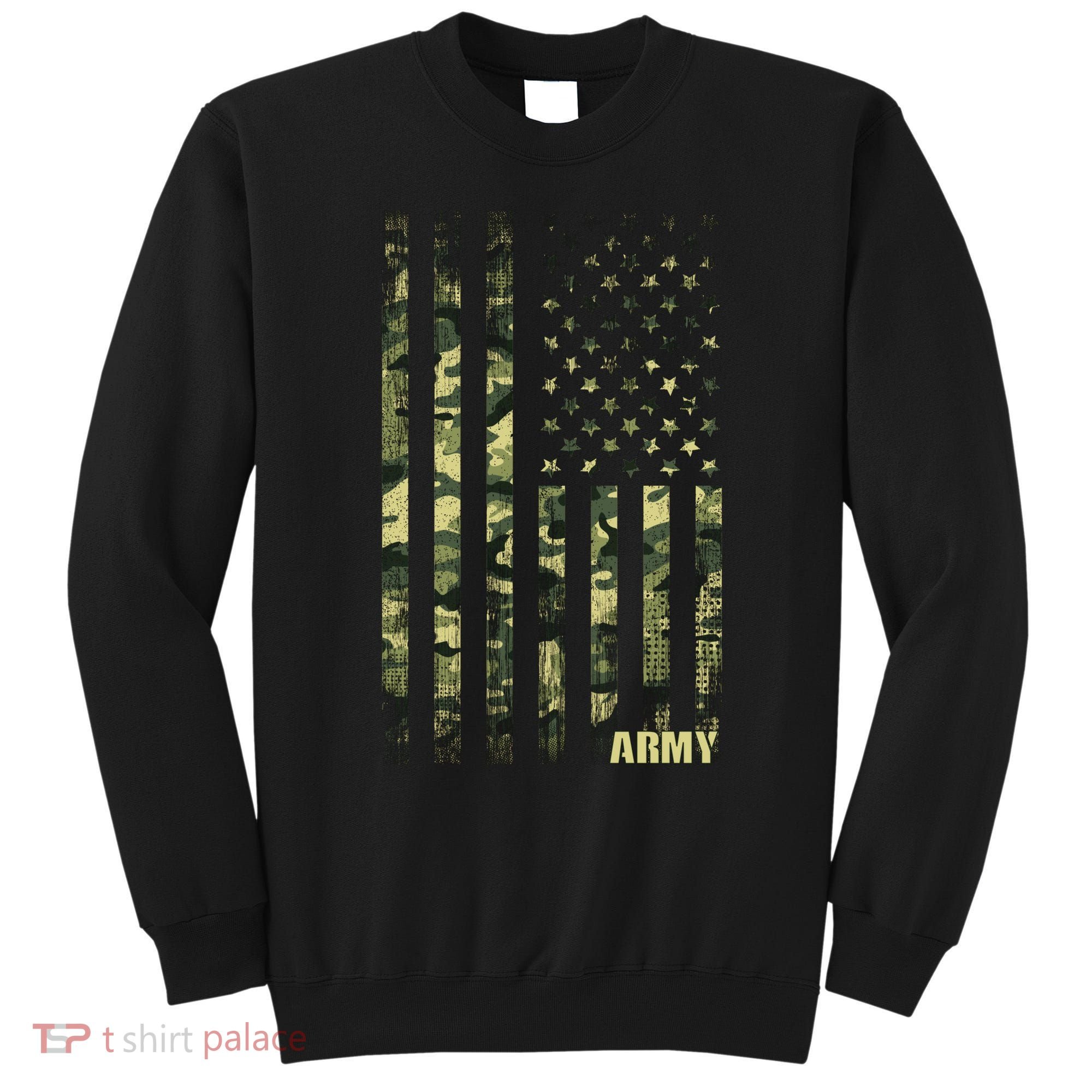 Distressed Army USA Flag Sweatshirt
