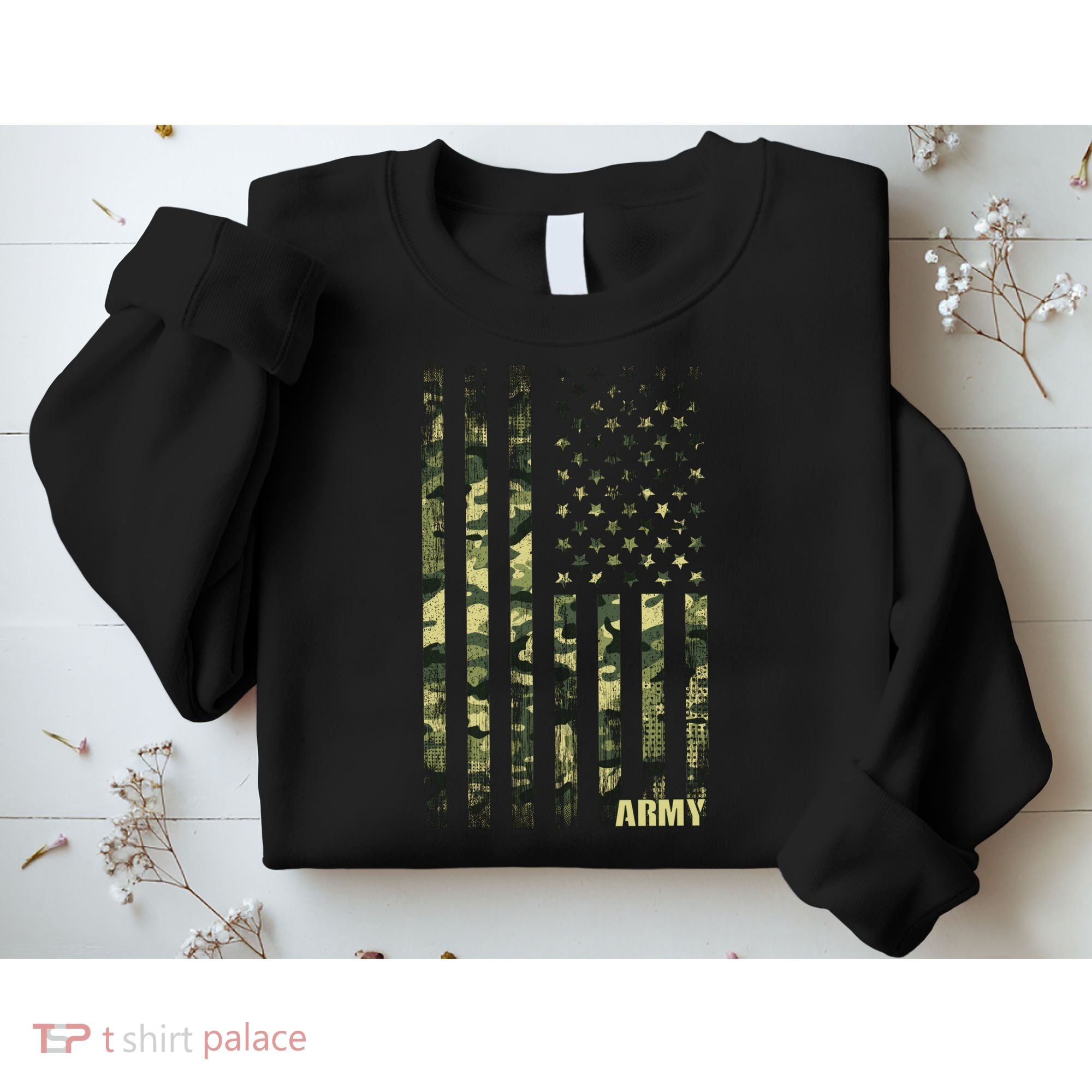 Distressed Army USA Flag Sweatshirt