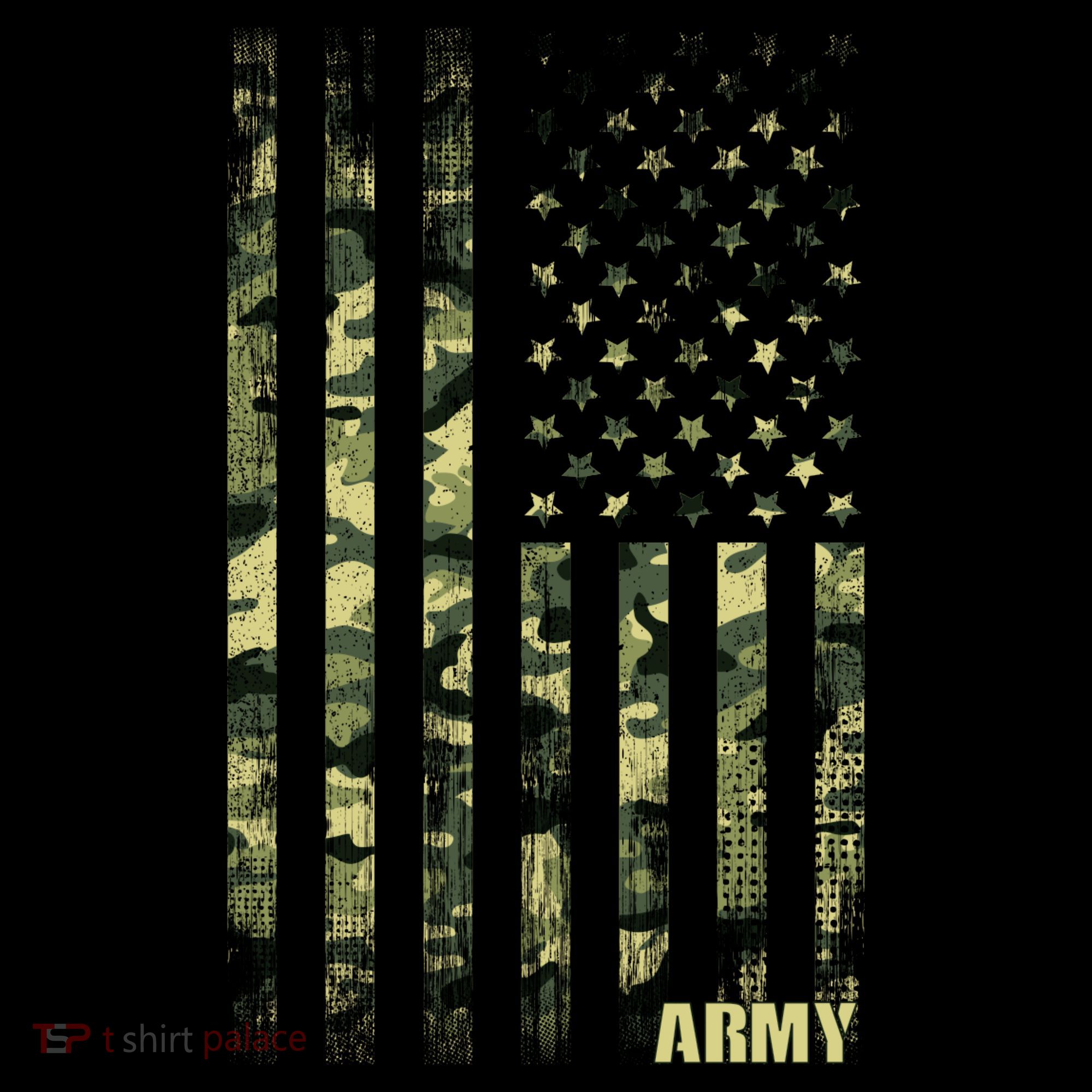 Distressed Army USA Flag Button