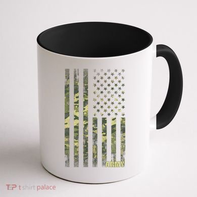 Distressed Army USA Flag Coffee Mug back