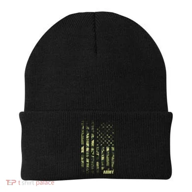 Distressed Army USA Flag Beanie