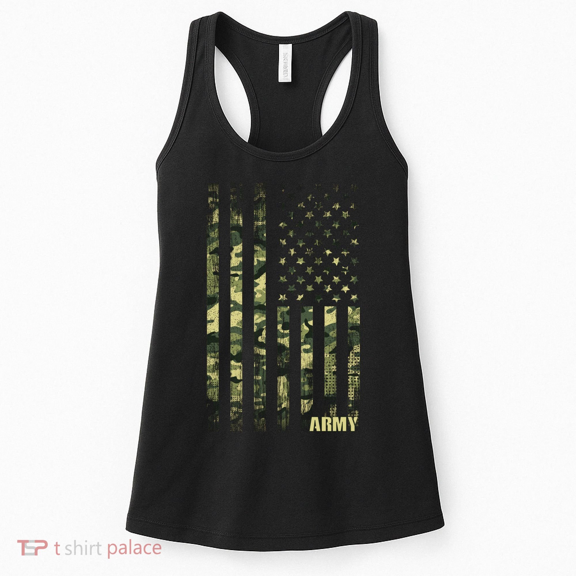 Distressed Army USA Flag Women's Tank Top