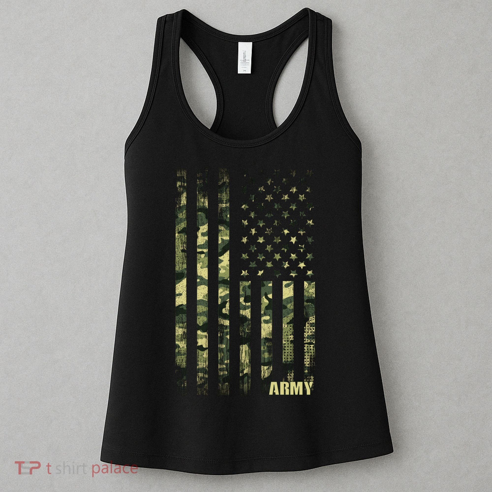 Distressed Army USA Flag Women's Tank Top