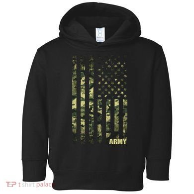 Distressed Army USA Flag Toddler Hoodie