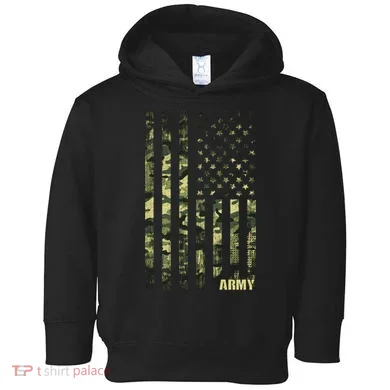 Distressed Army USA Flag Toddler Hoodie