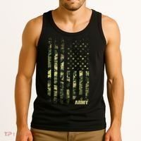 Distressed Army USA Flag Tank Top thumb 3