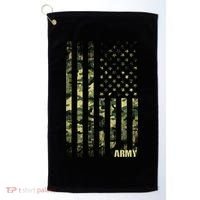 Distressed Army USA Flag Golf Towel thumb 0