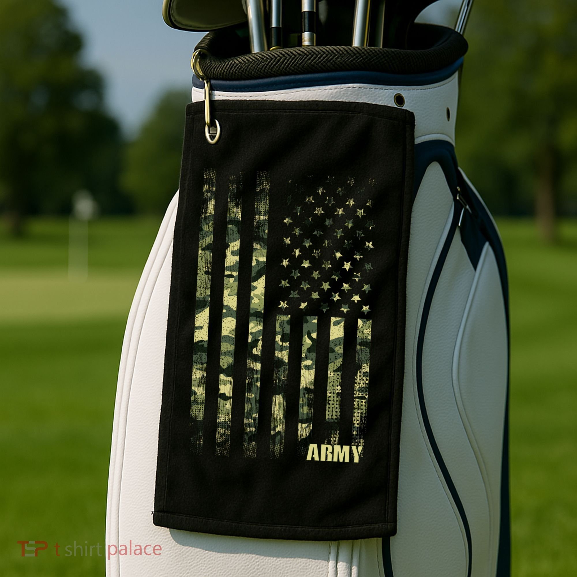 Distressed Army USA Flag Golf Towel