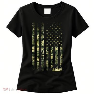Distressed Army USA Flag Women's T-Shirt