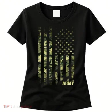 Distressed Army USA Flag Women's T-Shirt