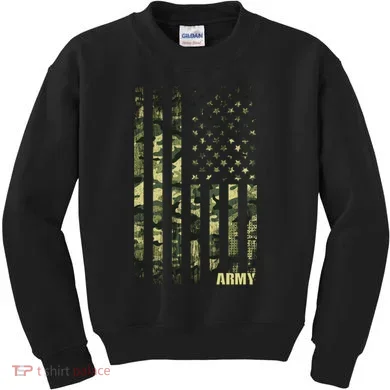 Distressed Army USA Flag Kids Sweatshirt