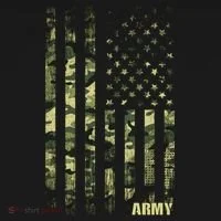 Distressed Army USA Flag Kids Long Sleeve Shirt thumb 2