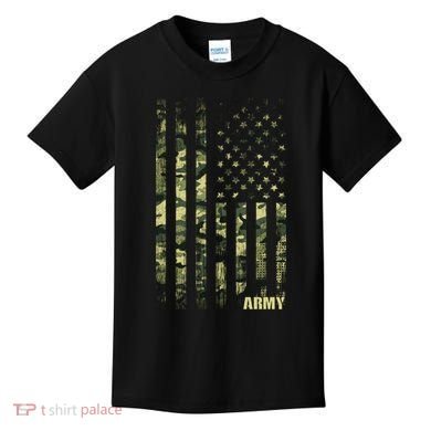 Distressed Army USA Flag Kids T-Shirt