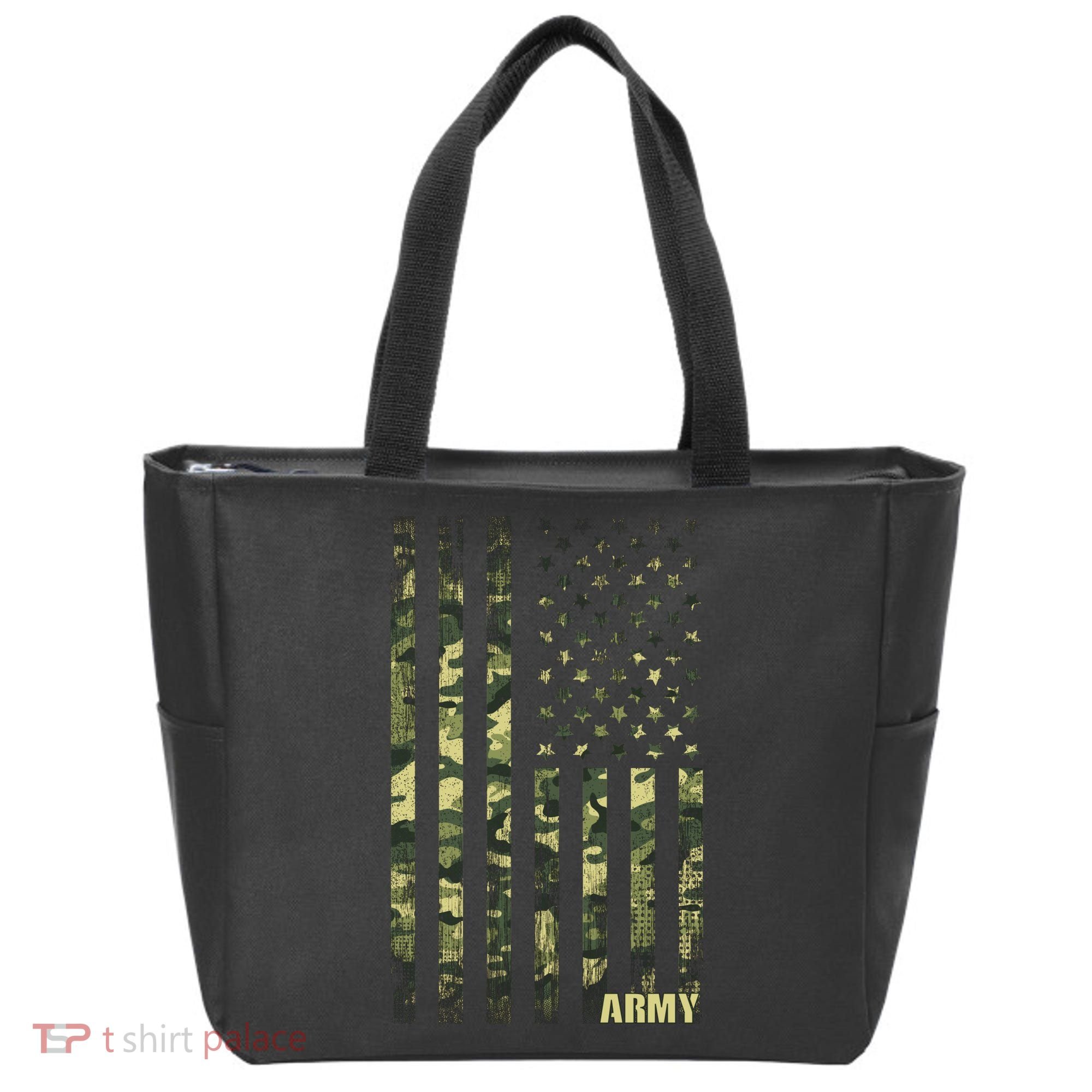 Distressed Army USA Flag Tote Bag