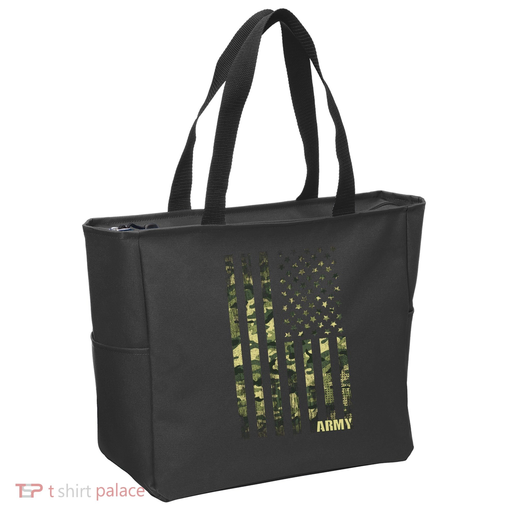 Distressed Army USA Flag Tote Bag