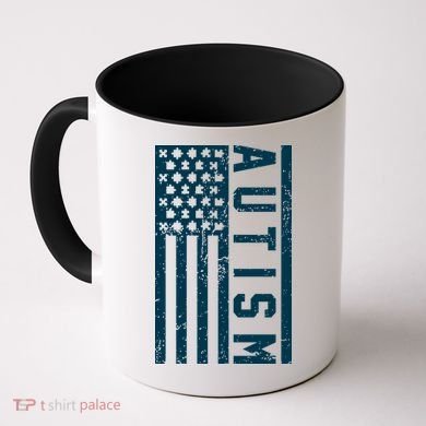 Distressed Autism Flag Coffee Mug