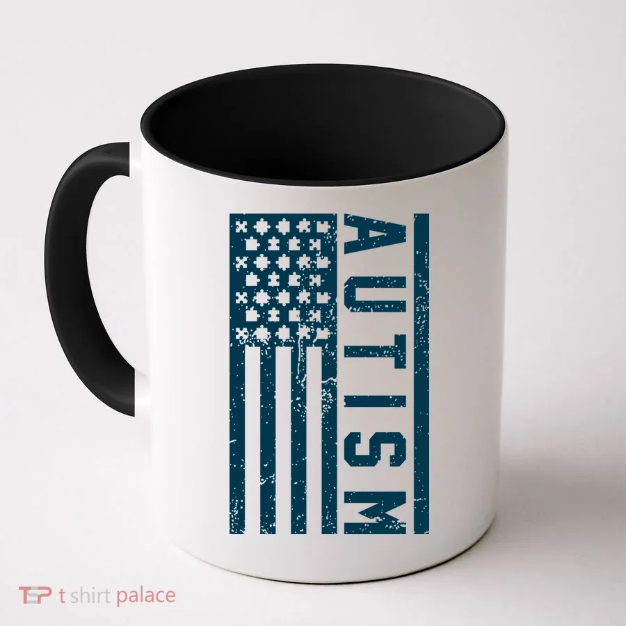 Distressed Autism Flag Coffee Mug