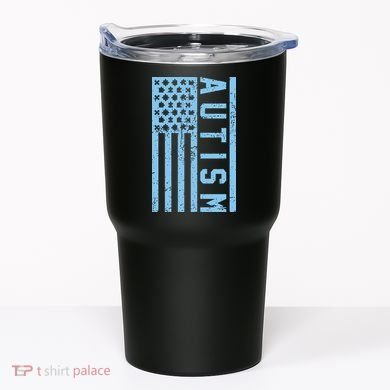 Distressed Autism Flag Tumbler