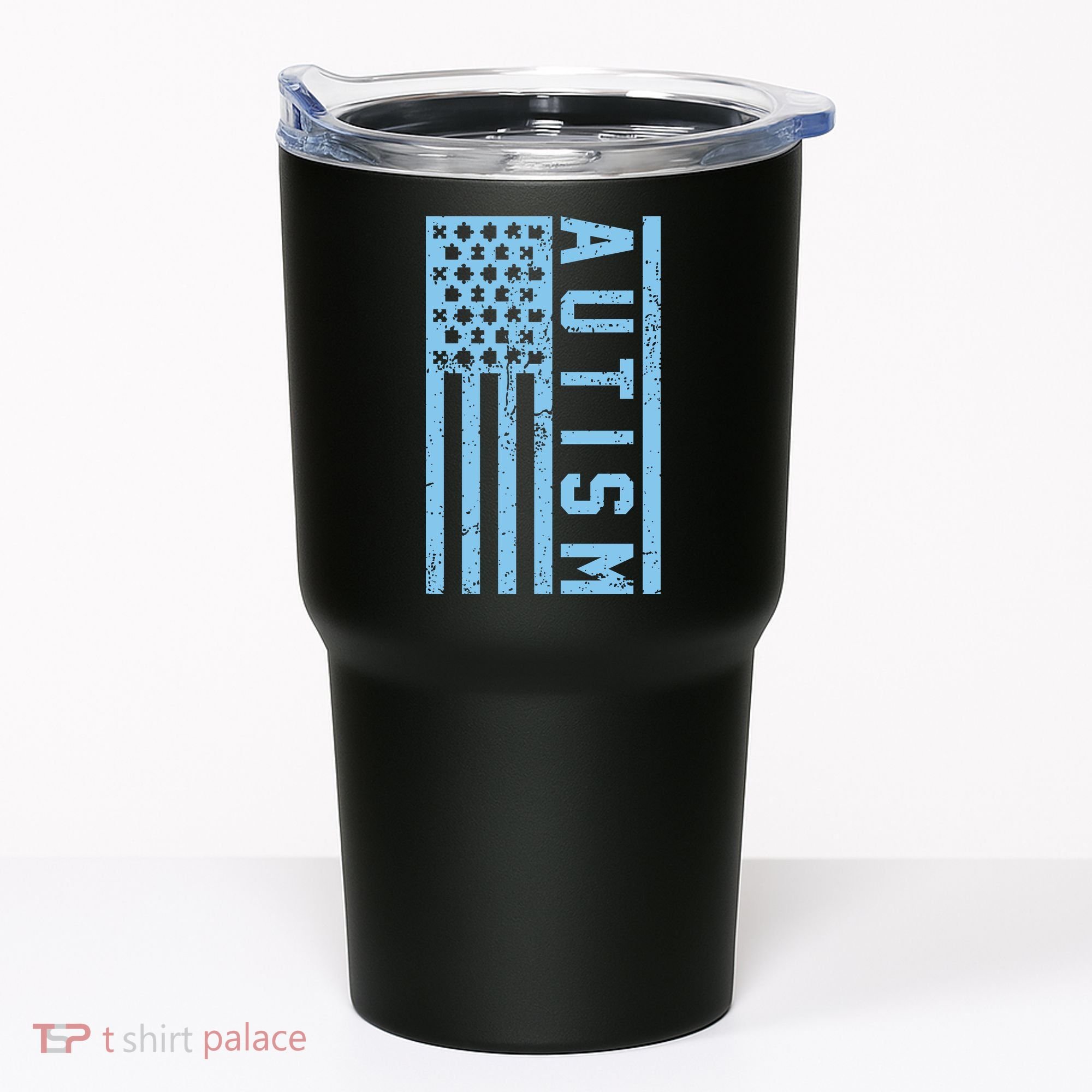 Distressed Autism Flag Tumbler