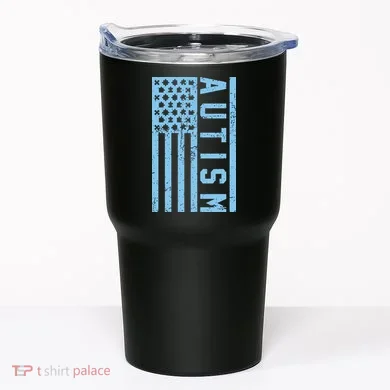 Distressed Autism Flag Tumbler