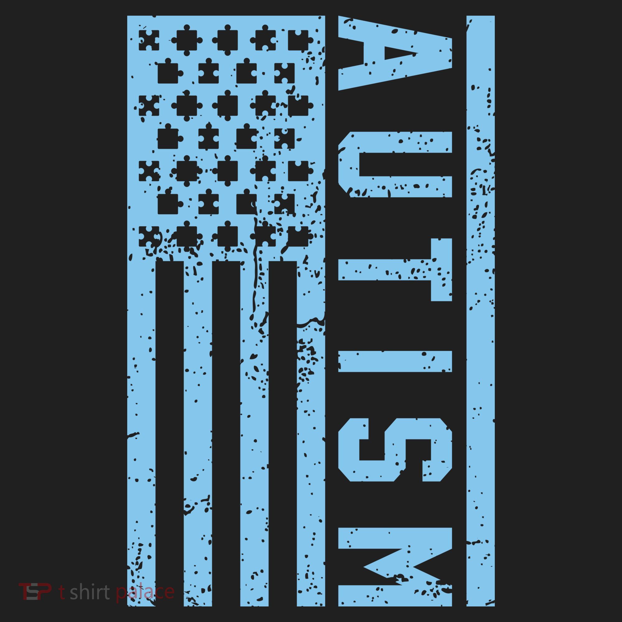 Distressed Autism Flag Tumbler