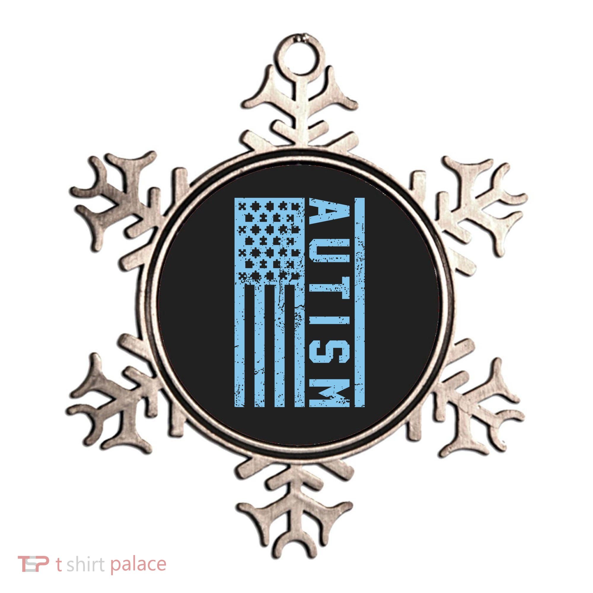 Distressed Autism Flag Ornament