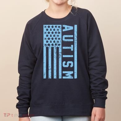 Distressed Autism Flag Women's Sweatshirt