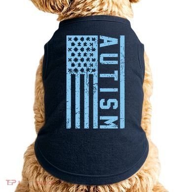 Distressed Autism Flag Doggie Tank