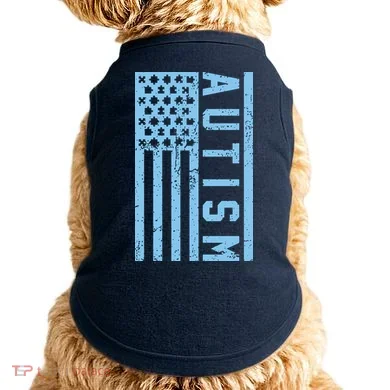 Distressed Autism Flag Doggie Tank