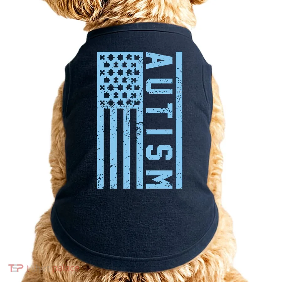 Distressed Autism Flag Doggie Tank
