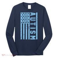 Distressed Autism Flag Long Sleeve Shirt thumb 0