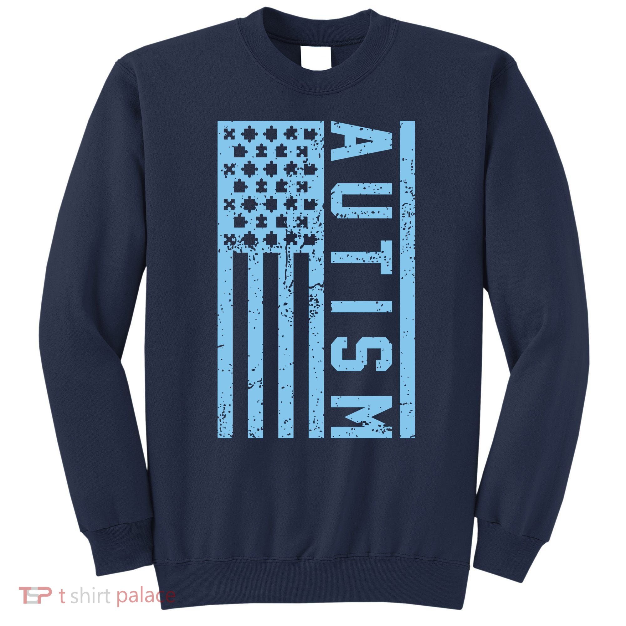 Distressed Autism Flag Sweatshirt