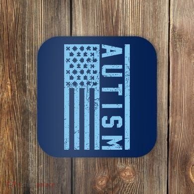 Distressed Autism Flag Coaster