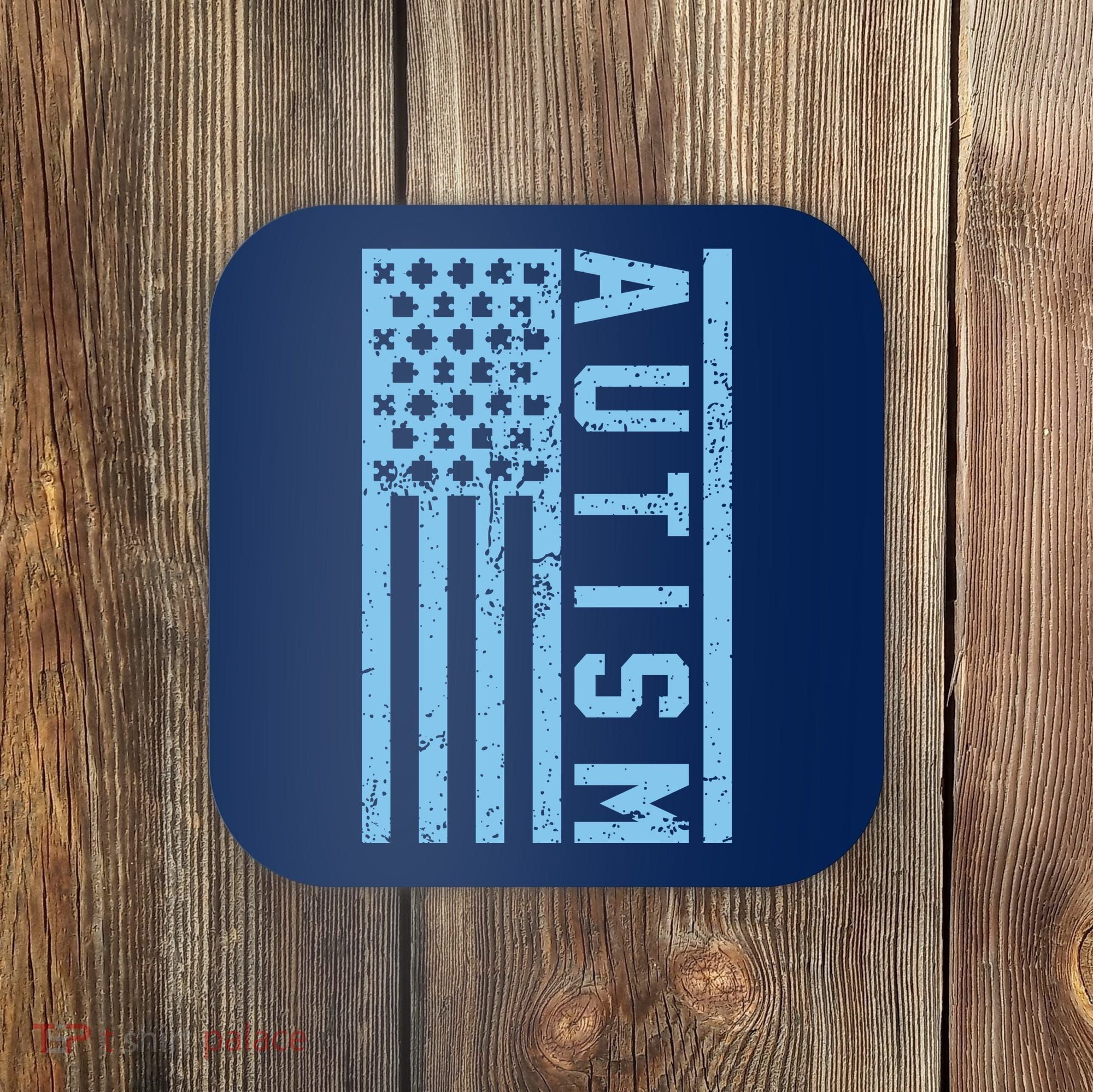 Distressed Autism Flag Coaster