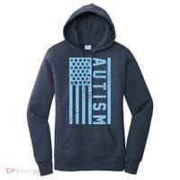 Distressed Autism Flag Women's Hoodie thumb 0