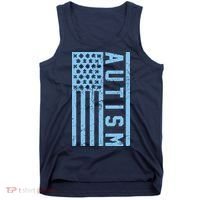 Distressed Autism Flag Tank Top thumb 0