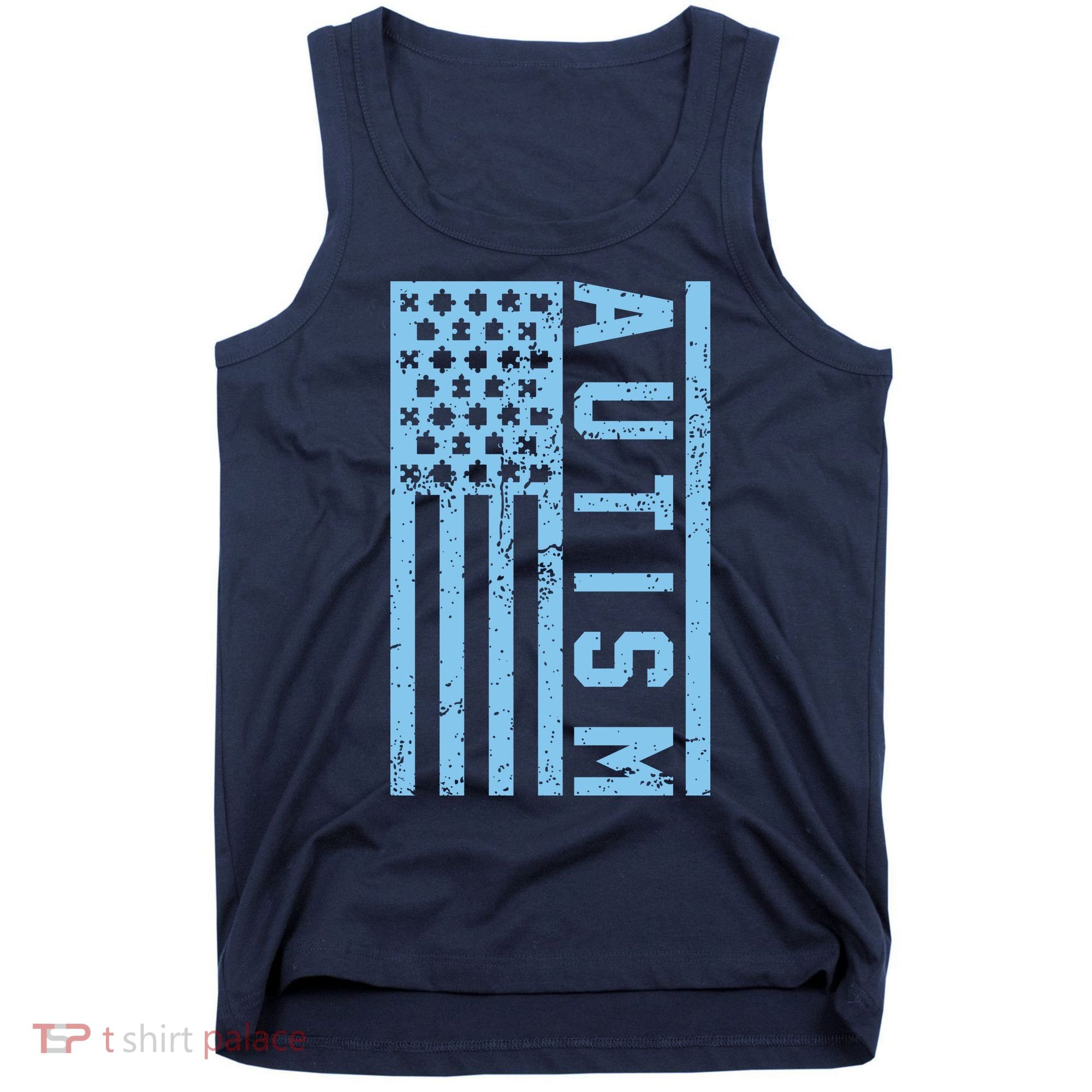Distressed Autism Flag Tank Top