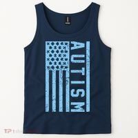 Distressed Autism Flag Tank Top thumb 2
