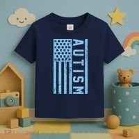 Distressed Autism Flag Toddler T-Shirt thumb 3
