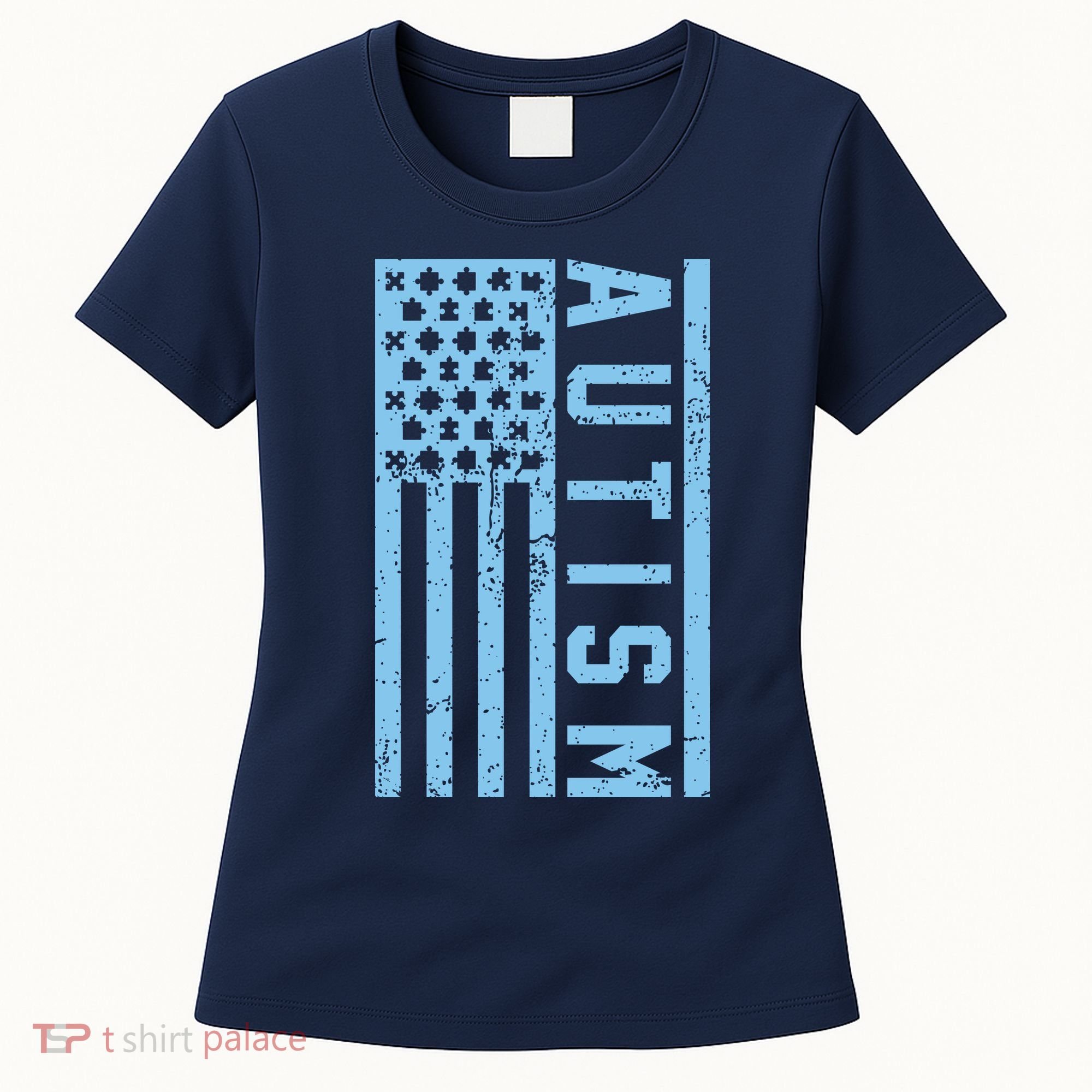 Distressed Autism Flag Women's T-Shirt