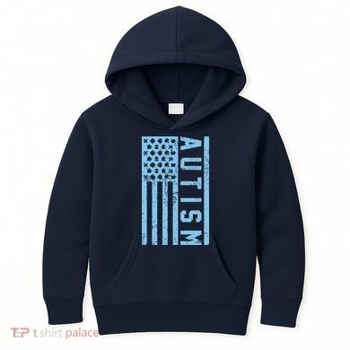 Distressed Autism Flag Kids Hoodie