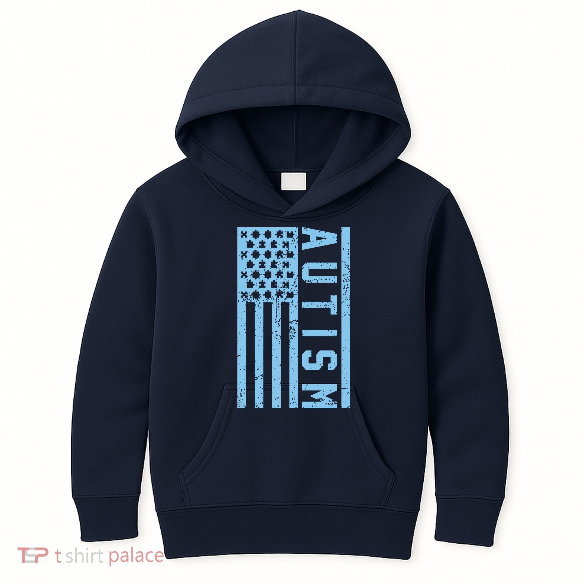 Distressed Autism Flag Kids Hoodie