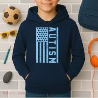 Distressed Autism Flag Kids Hoodie thumb 2