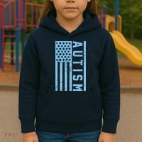Distressed Autism Flag Kids Hoodie thumb 3