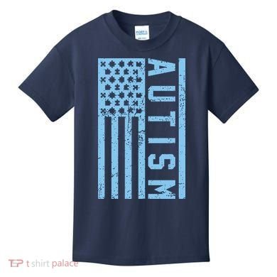 Distressed Autism Flag Kids T-Shirt