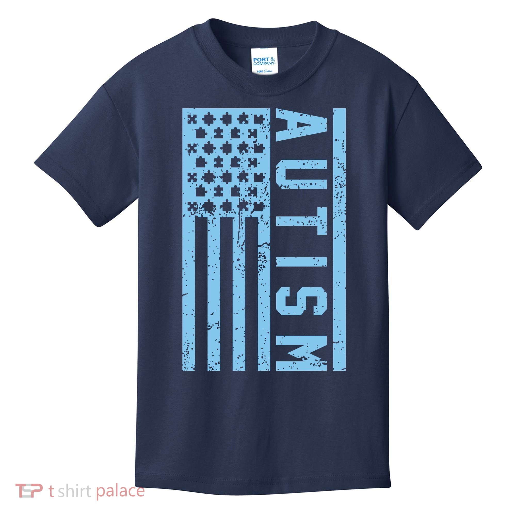Distressed Autism Flag Kids T-Shirt