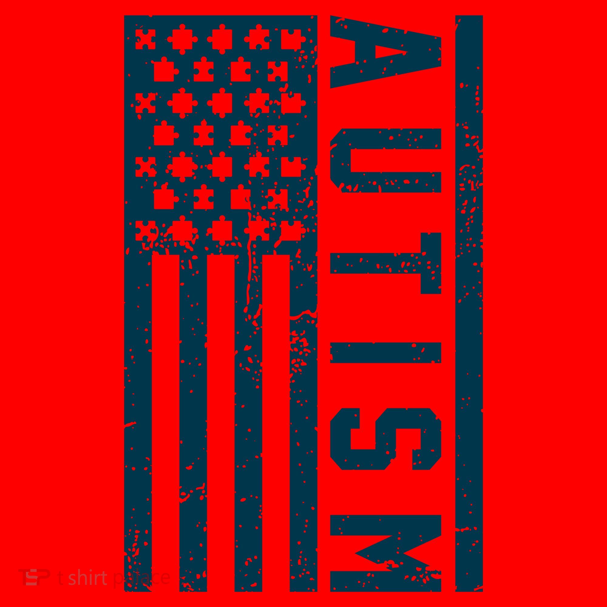 Distressed Autism Flag Santa Hat