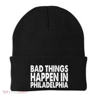 Distressed Bad Things Happen In Philadelphia Beanie thumb 0